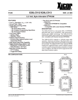 X28LC512TI-20 Datasheet PDF Xicor -> Intersil