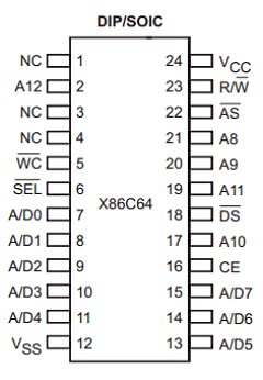 X86C64P Datasheet PDF Xicor -> Intersil