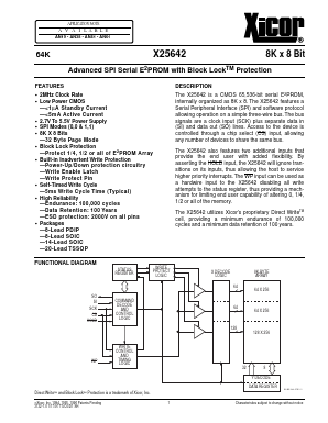X25642GI Datasheet PDF Xicor -> Intersil