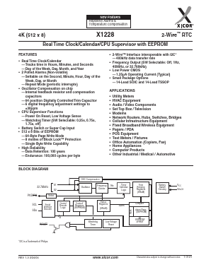 X1228SAN Datasheet PDF Xicor -> Intersil