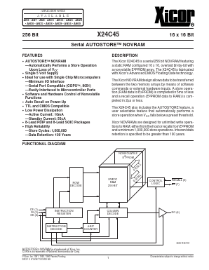 X24C45SM Datasheet PDF Xicor -> Intersil
