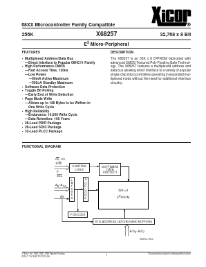 X68257SI Datasheet PDF Xicor -> Intersil