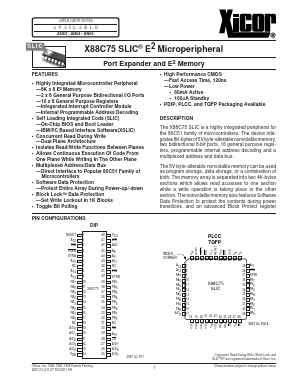 X88C75PSLIC Datasheet PDF Xicor -> Intersil