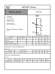 BZX55C75 Datasheet PDF Yangzhou yangjie electronic co., Ltd