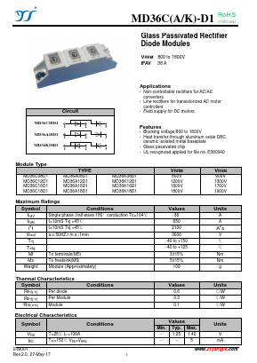 MD36C08D1 Datasheet PDF Yangzhou yangjie electronic co., Ltd