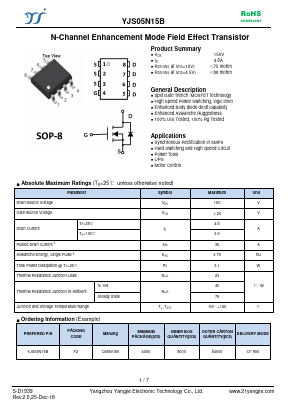 YJS05N15B Datasheet PDF Yangzhou yangjie electronic co., Ltd