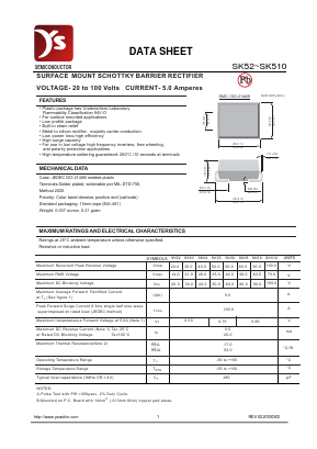 SK52 Datasheet PDF Yea Shin Technology Co., Ltd