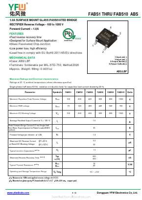 FABS6 Datasheet PDF DONGGUAN YOU FENG WEI ELECTRONICS CO., LTD