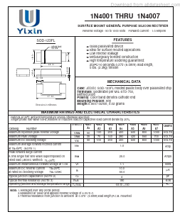 1N4001 Datasheet PDF Shenzhen Yixinwei Technology Co., Ltd.