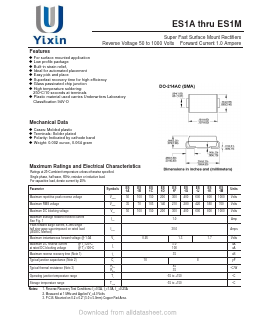 ES1G Datasheet PDF Shenzhen Yixinwei Technology Co., Ltd.