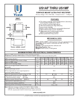 US1JF Datasheet PDF Shenzhen Yixinwei Technology Co., Ltd.