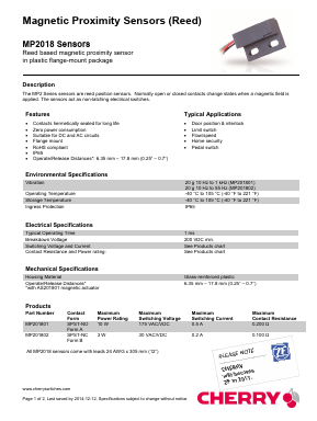 MP201801 Datasheet PDF [ZF Friedrichshafen AG