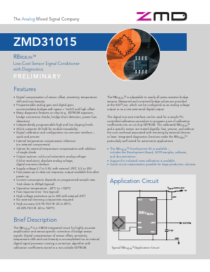 ZMD31015BIFT Datasheet PDF Zentrum Mikroelektronik Dresden AG