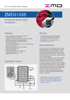 ZMD31035AAF-T Datasheet PDF Zentrum Mikroelektronik Dresden AG
