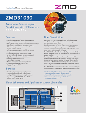ZMD31030AFES Datasheet PDF Zentrum Mikroelektronik Dresden AG