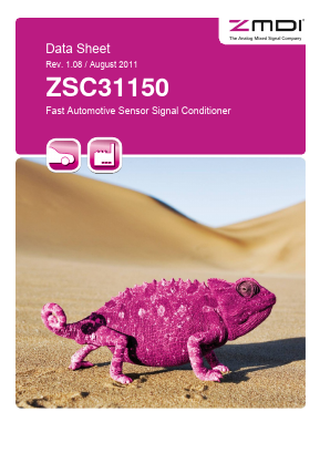 ZSC31150FAG1-R Datasheet PDF Zentrum Mikroelektronik Dresden AG