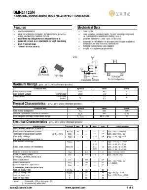 DMN2112SN Datasheet PDF ZP Semiconductor