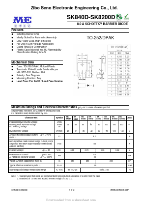 SK840D Datasheet PDF Zibo Seno Electronic Engineering Co.,Ltd