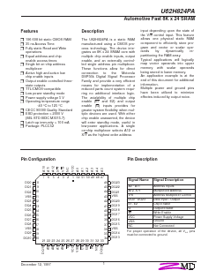 U62H824PA Datasheet PDF Zentrum Mikroelektronik Dresden AG