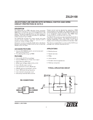 ZXLD1100 Datasheet PDF Zetex => Diodes
