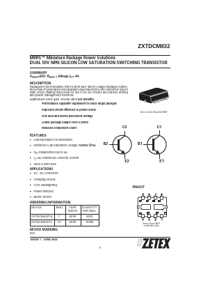 ZXTDCM832 Datasheet PDF Zetex => Diodes