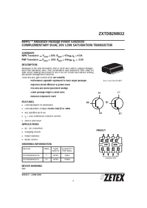 ZXTDB2M832 Datasheet PDF Zetex => Diodes