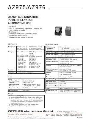AZ975-1B-6DT Datasheet PDF Zettler Electronics