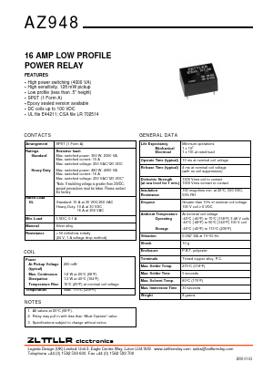 AZ948-1A-6D Datasheet PDF Zettler Electronics