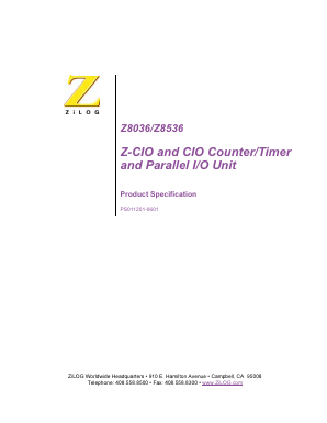 Z8536APS Datasheet PDF Zilog