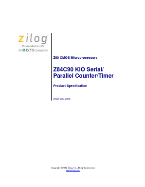 Z84C9008VEC Datasheet PDF Zilog